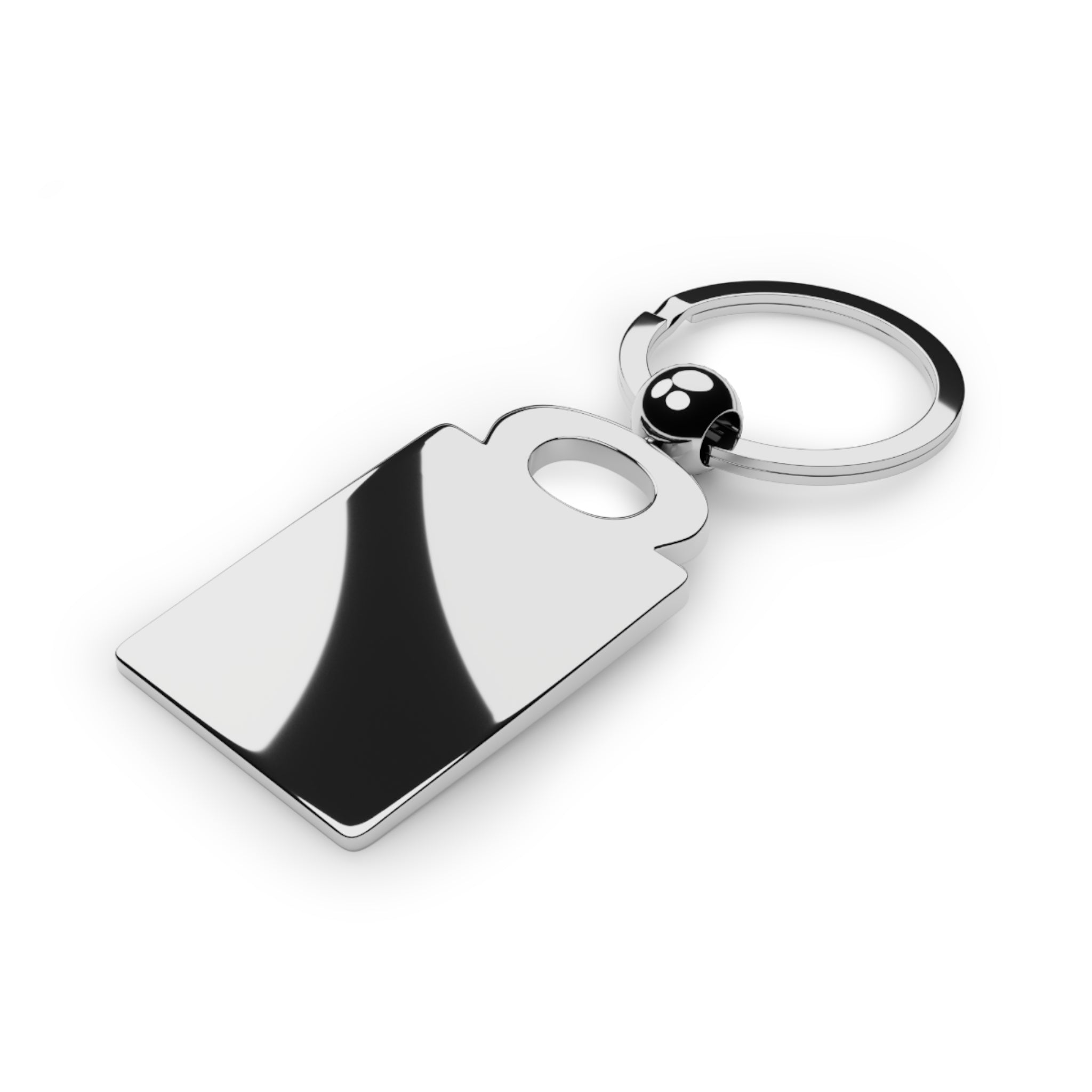 Let’s Pray Here Together Keyring — Engraved Rectangle Metal Keychain with Scan-to-View Photo