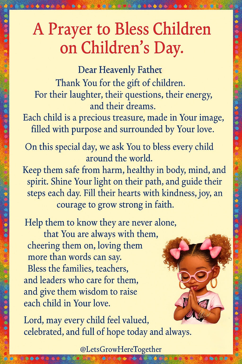 Printable: A Children’s Day Prayer