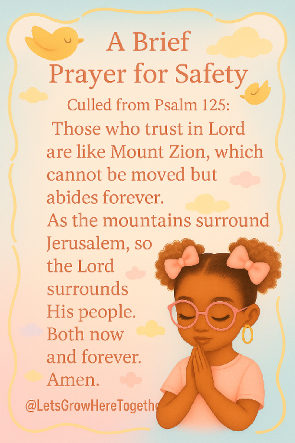 Printable: Prayer for Safety.