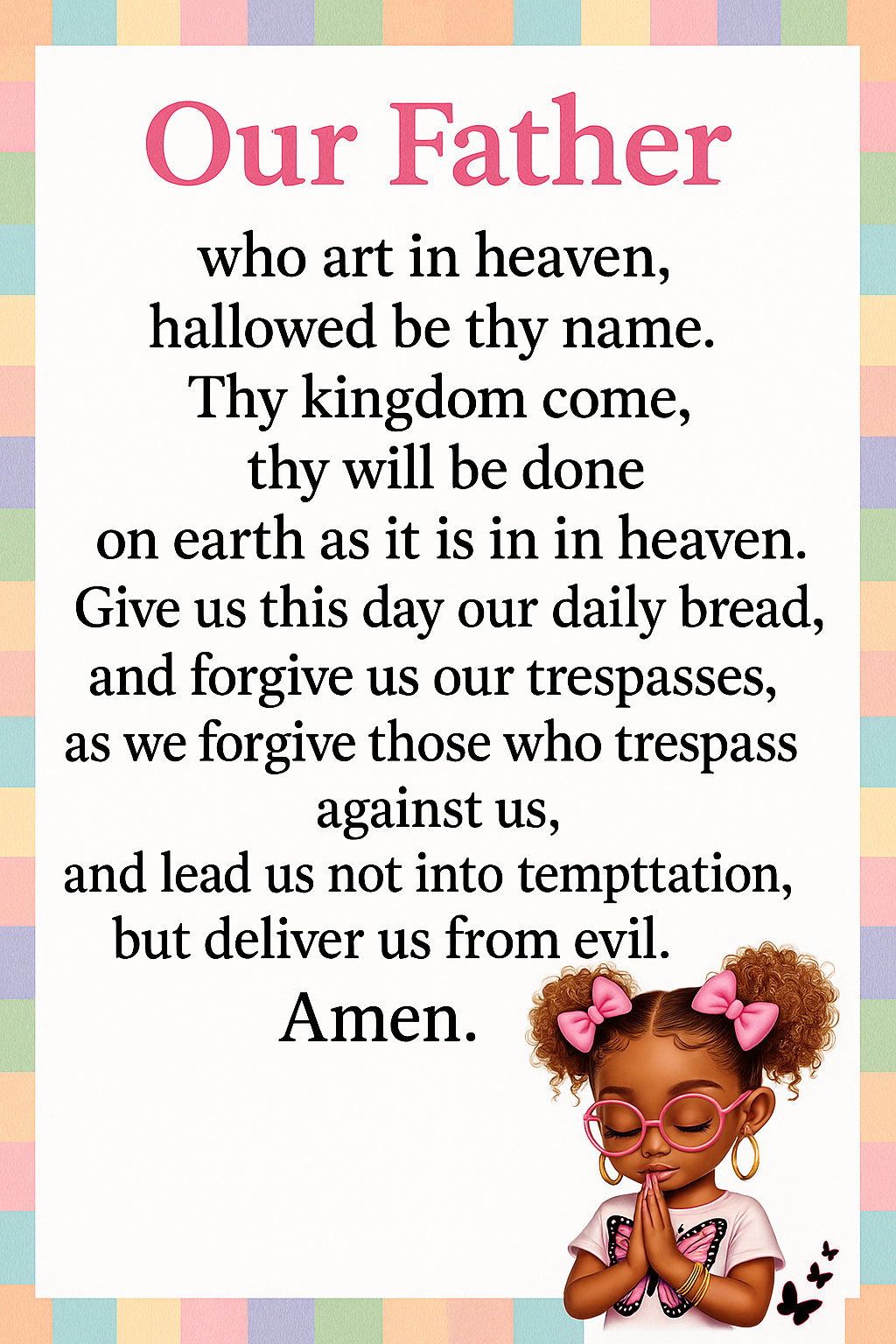 Printable: Our Father Prayer