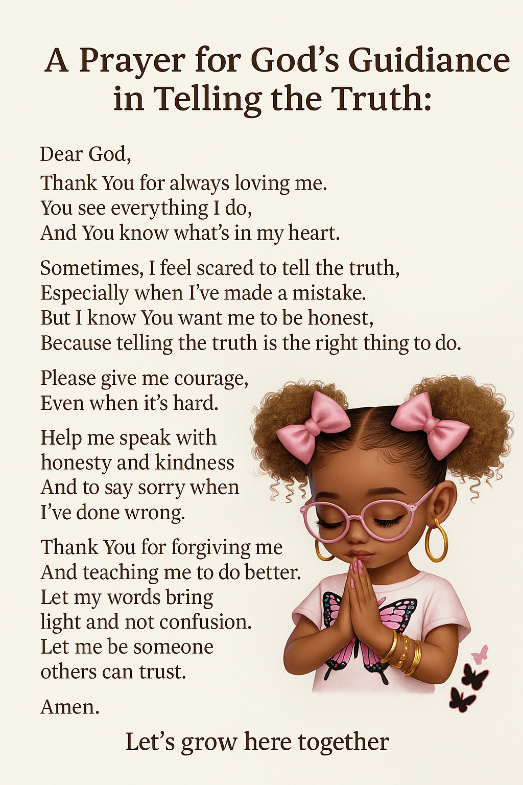 Printable: Prayer for God’s guidance in telling the truth