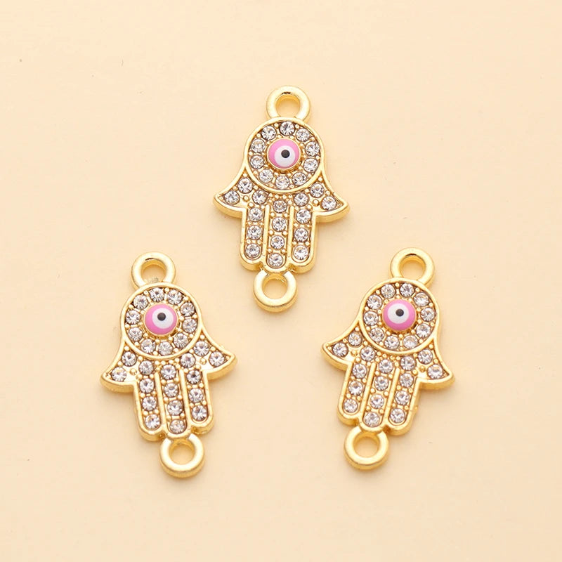 10Pcs Classic Enamel Miraculous Medal Virgin Mary Catholic Holy Charm Gold Plated Pendant Diy Necklace Jewelry Accessories