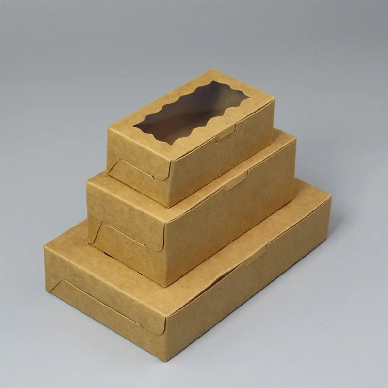 10/20/50pcs gift box with clear window-suitable for packaging, wedding, party birthday decoration and small business supplies