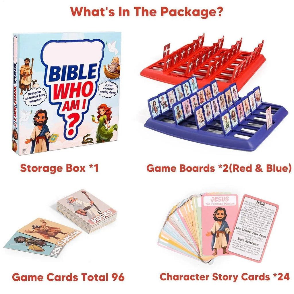 Who I Am Bible Game Study Party Toys Bible Games For Kids 24 Characters Classic Fun Travel Toys New Year Gifts For Work Offices