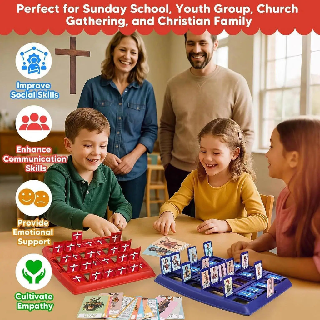 Who I Am Bible Game Study Party Toys Bible Games For Kids 24 Characters Classic Fun Travel Toys New Year Gifts For Work Offices