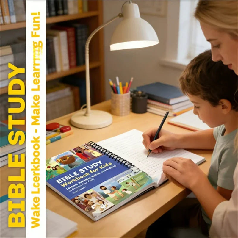 ‌Bible Study Workbook for Kids: A Complete Resource with Lessons, Interactive Activities, Quizzes Questions To Build Faith‌ book