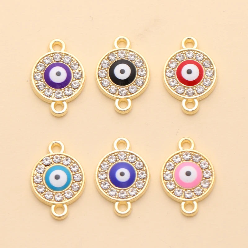 10Pcs Classic Enamel Miraculous Medal Virgin Mary Catholic Holy Charm Gold Plated Pendant Diy Necklace Jewelry Accessories