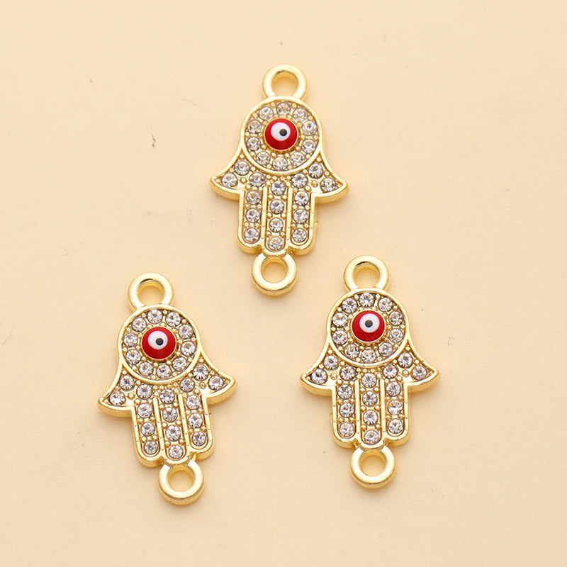 10Pcs Classic Enamel Miraculous Medal Virgin Mary Catholic Holy Charm Gold Plated Pendant Diy Necklace Jewelry Accessories