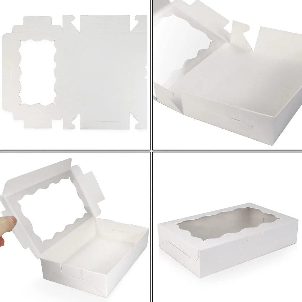 10/20/50pcs gift box with clear window-suitable for packaging, wedding, party birthday decoration and small business supplies