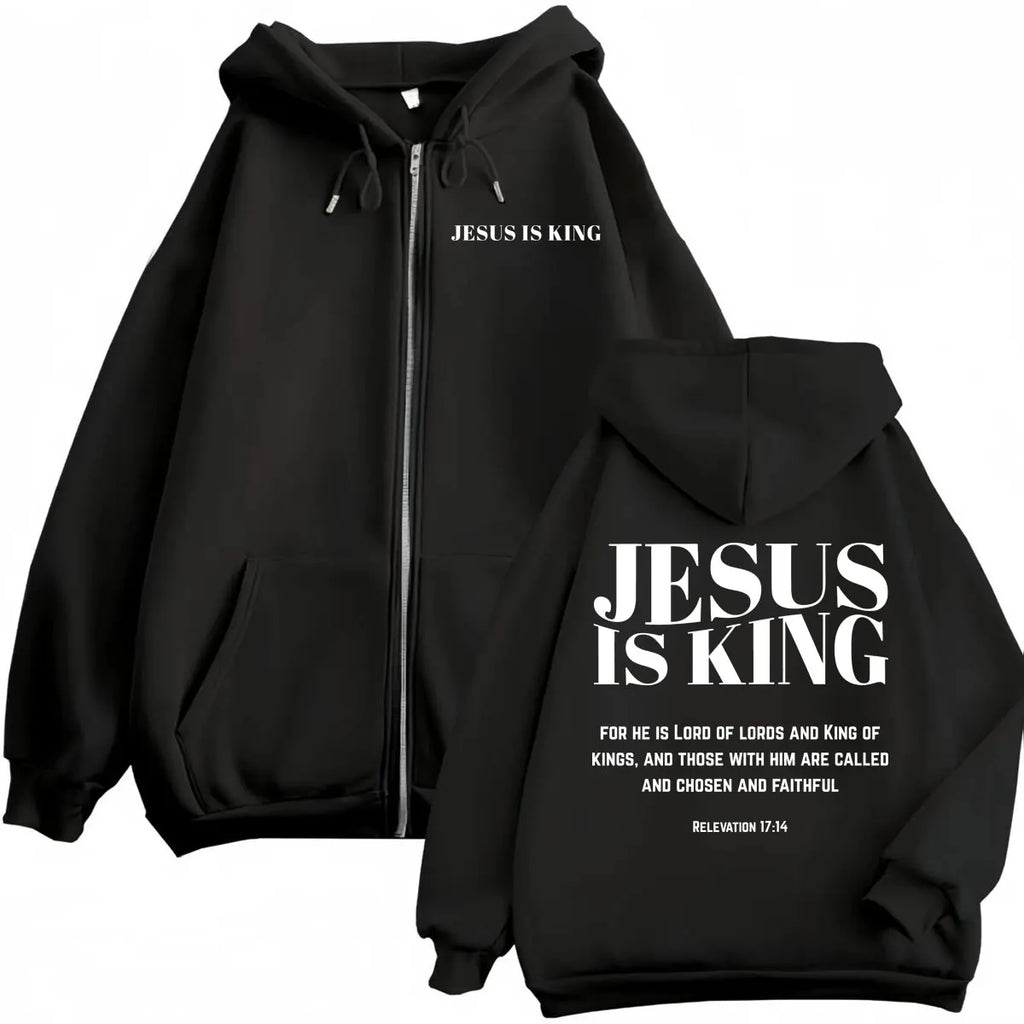 Christian Jesus Bible Verse Print Zipper Hoodie High Quality Fashion Zip Up Pullovers Men Women Casual Long Sleeve Sweatshirts
