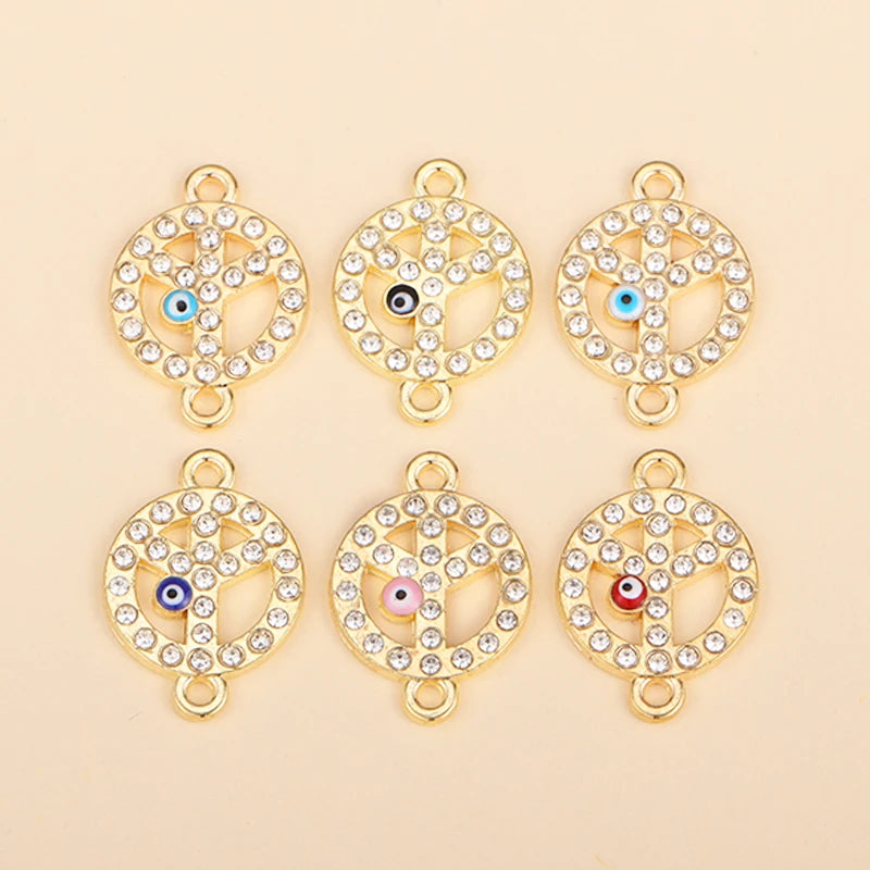 10Pcs Classic Enamel Miraculous Medal Virgin Mary Catholic Holy Charm Gold Plated Pendant Diy Necklace Jewelry Accessories