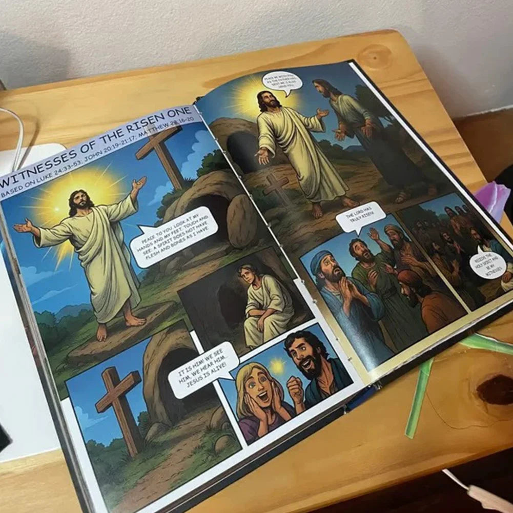 The Comic Bible Classic Stories From The Old and New Testaments Comic Book Bible Bible Study Reading Book for Christian Gift
