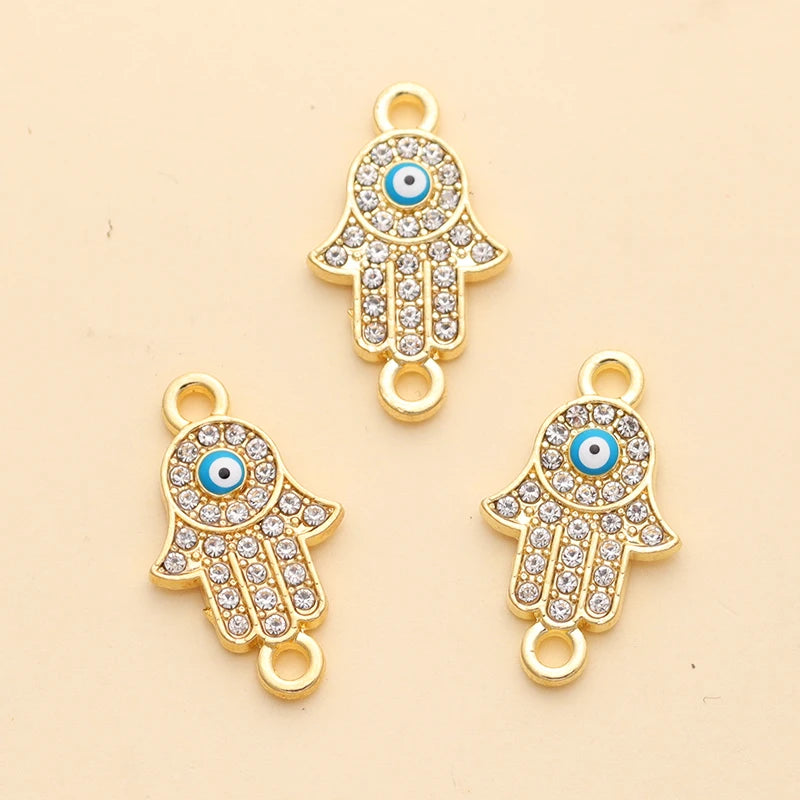 10Pcs Classic Enamel Miraculous Medal Virgin Mary Catholic Holy Charm Gold Plated Pendant Diy Necklace Jewelry Accessories