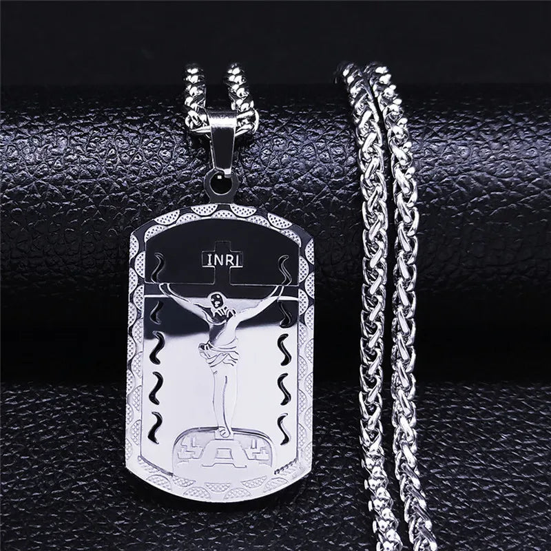 Catholic Virgin Mary Medal Our Lady of Guadalupe Pendant Necklace for Women Men Gold Color Stainless Steel Male Chain Jewelry
