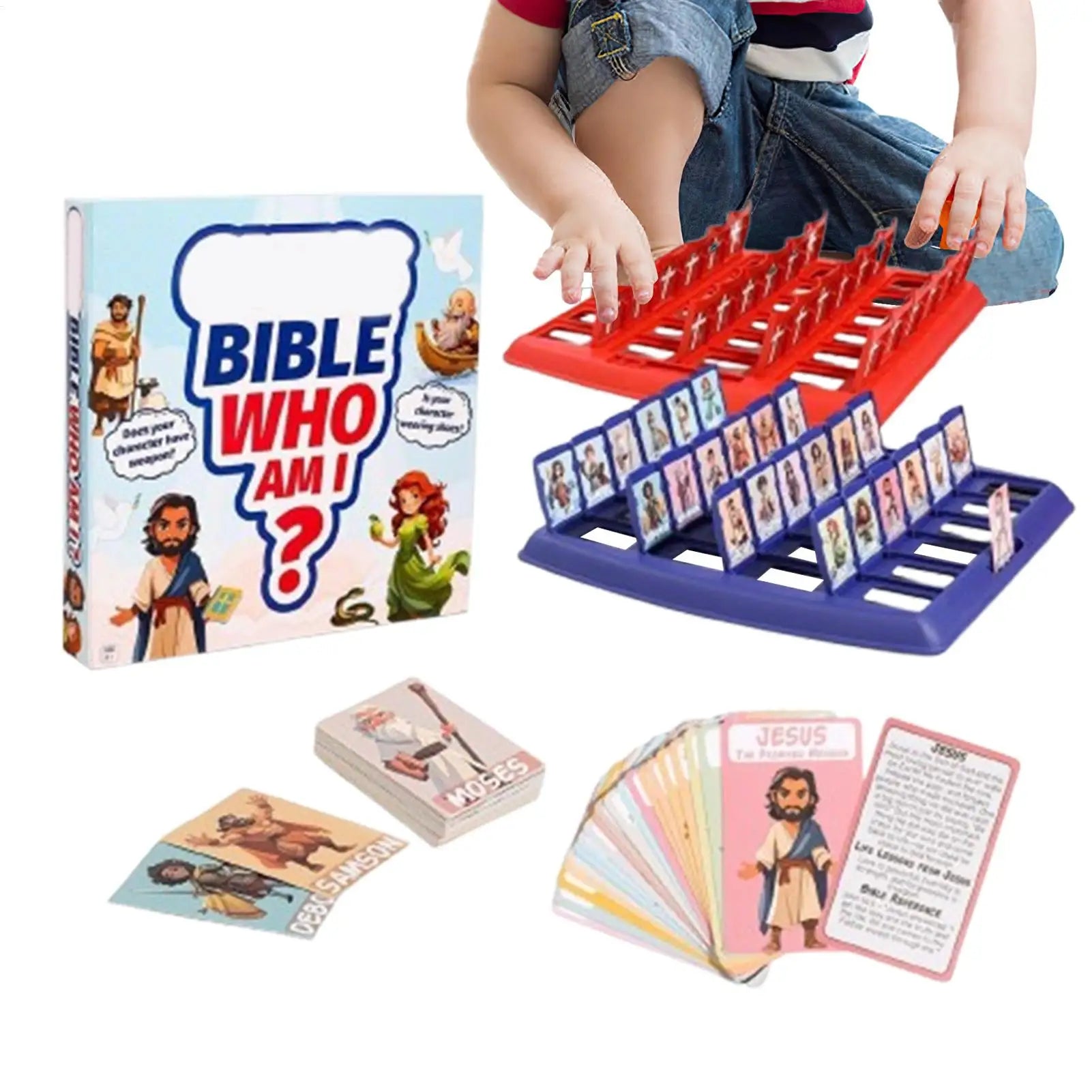 Who I Am Bible Game Study Party Toys Bible Games For Kids 24 Characters Classic Fun Travel Toys New Year Gifts For Work Offices