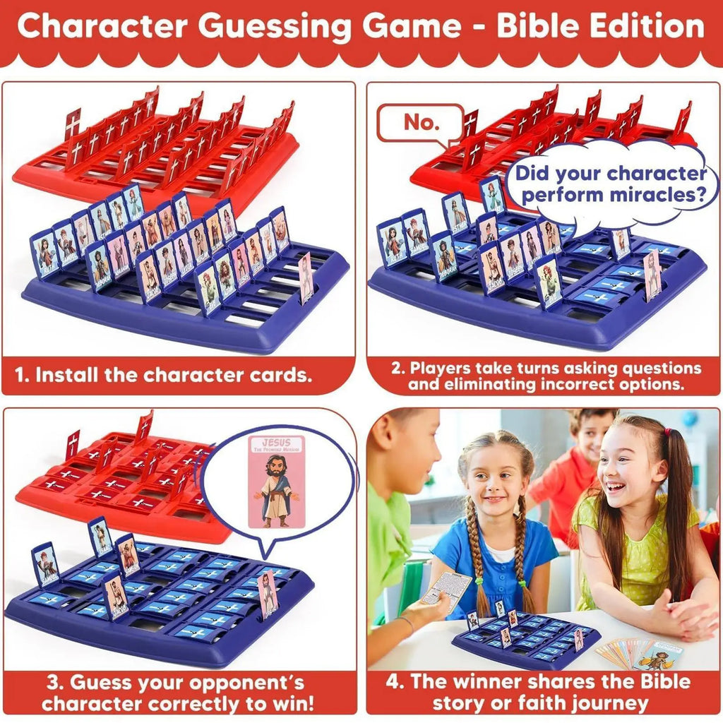 Who I Am Bible Game Study Party Toys Bible Games For Kids 24 Characters Classic Fun Travel Toys New Year Gifts For Work Offices
