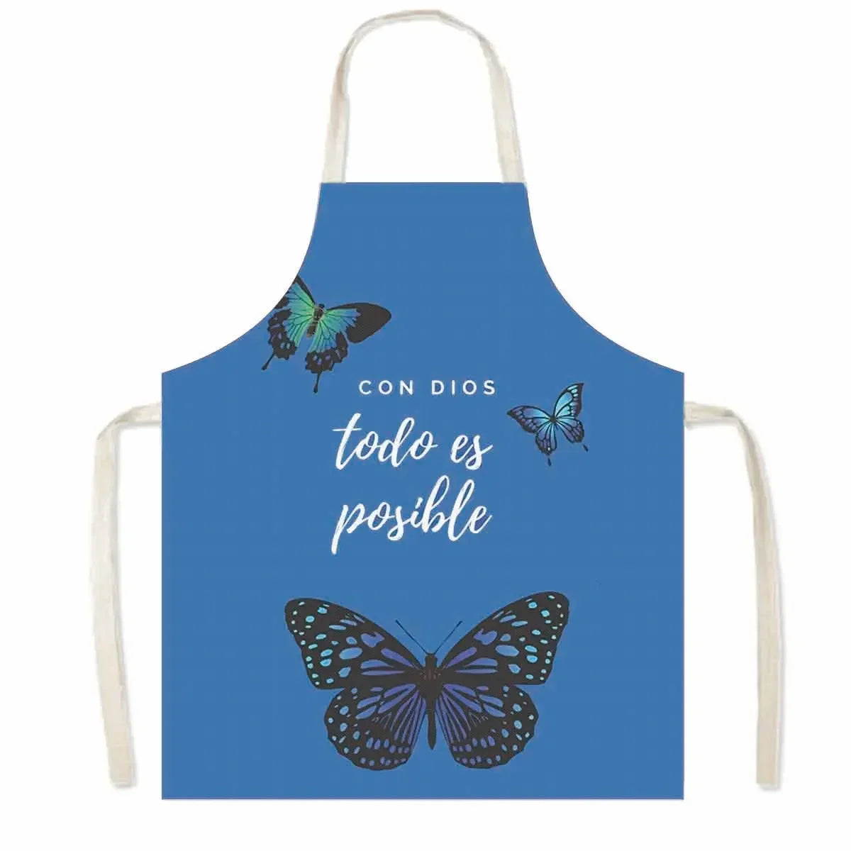 Christian Gift Bible Verse Print Kitchen Apron Women Cooking Apron for Nail Salons BBQ Chef Waiter Home Cleaning Tool Pinafore