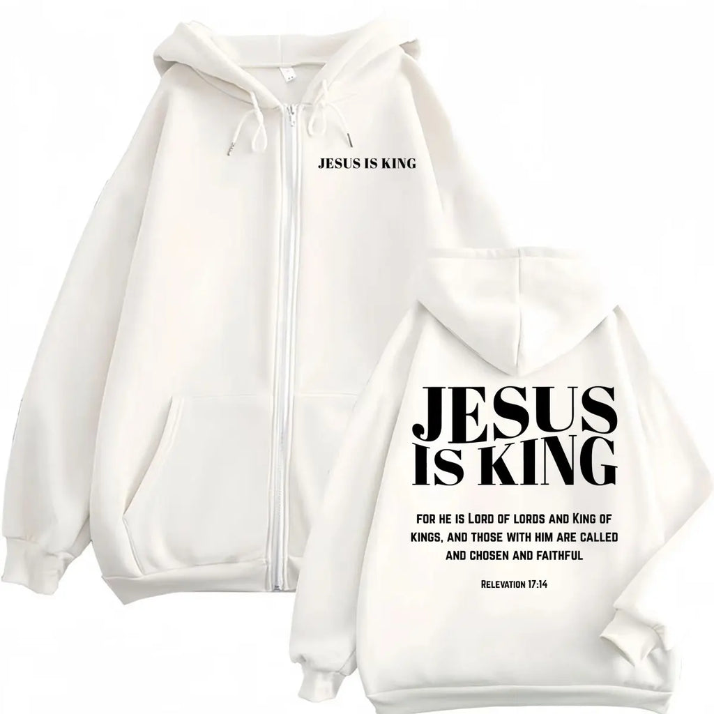 Christian Jesus Bible Verse Print Zipper Hoodie High Quality Fashion Zip Up Pullovers Men Women Casual Long Sleeve Sweatshirts
