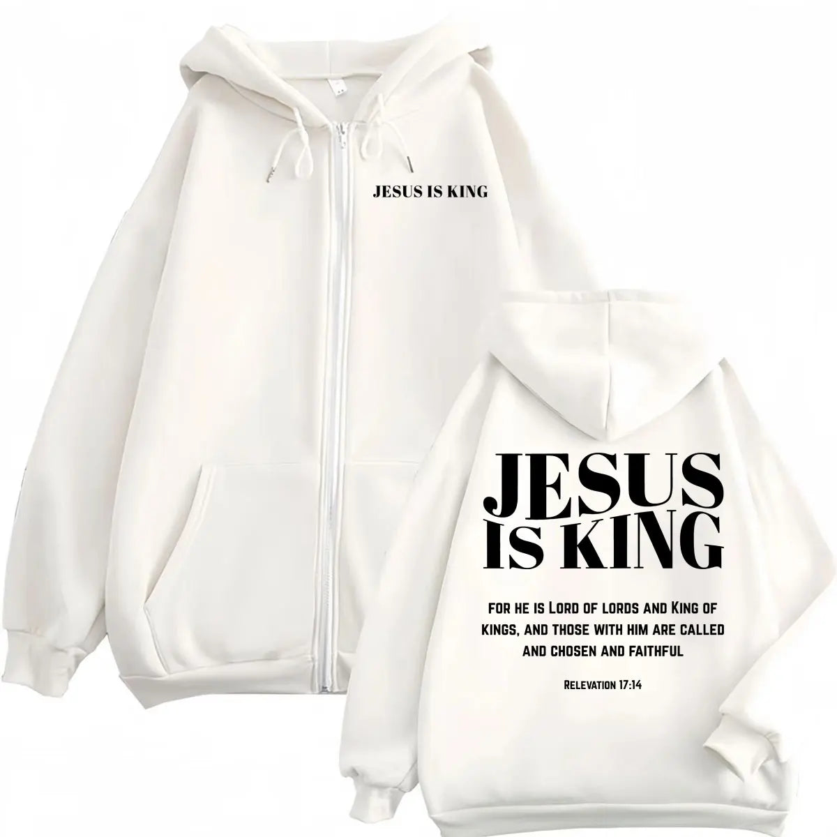 Christian Jesus Bible Verse Print Zipper Hoodie High Quality Fashion Zip Up Pullovers Men Women Casual Long Sleeve Sweatshirts