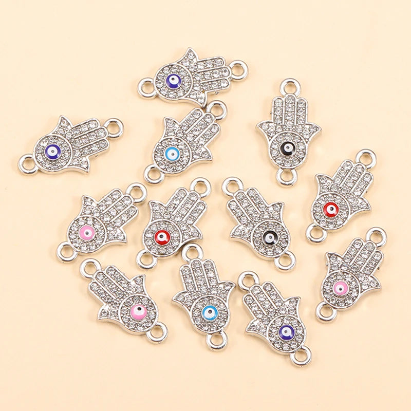 10Pcs Classic Enamel Miraculous Medal Virgin Mary Catholic Holy Charm Gold Plated Pendant Diy Necklace Jewelry Accessories