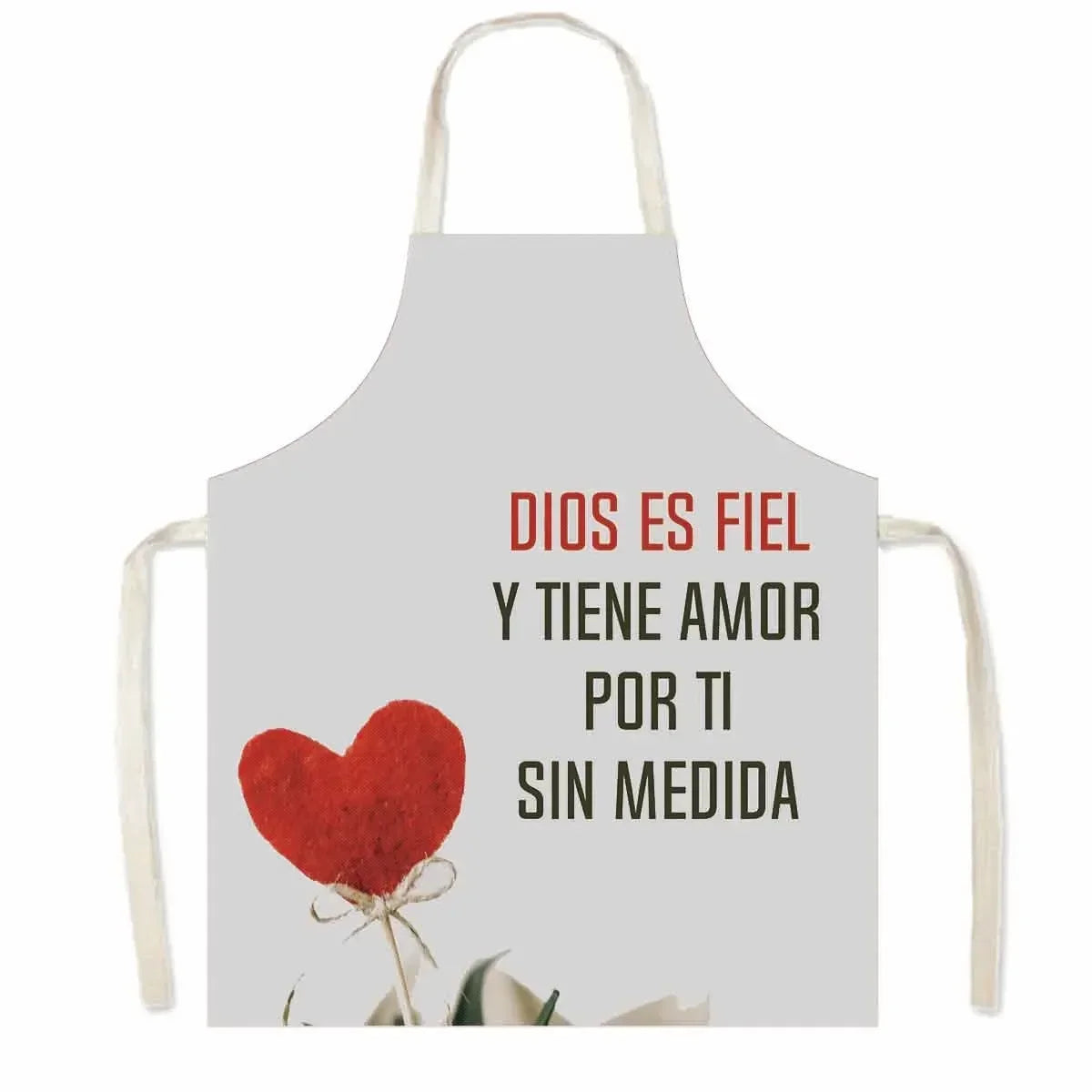 Christian Gift Bible Verse Print Kitchen Apron Women Cooking Apron for Nail Salons BBQ Chef Waiter Home Cleaning Tool Pinafore