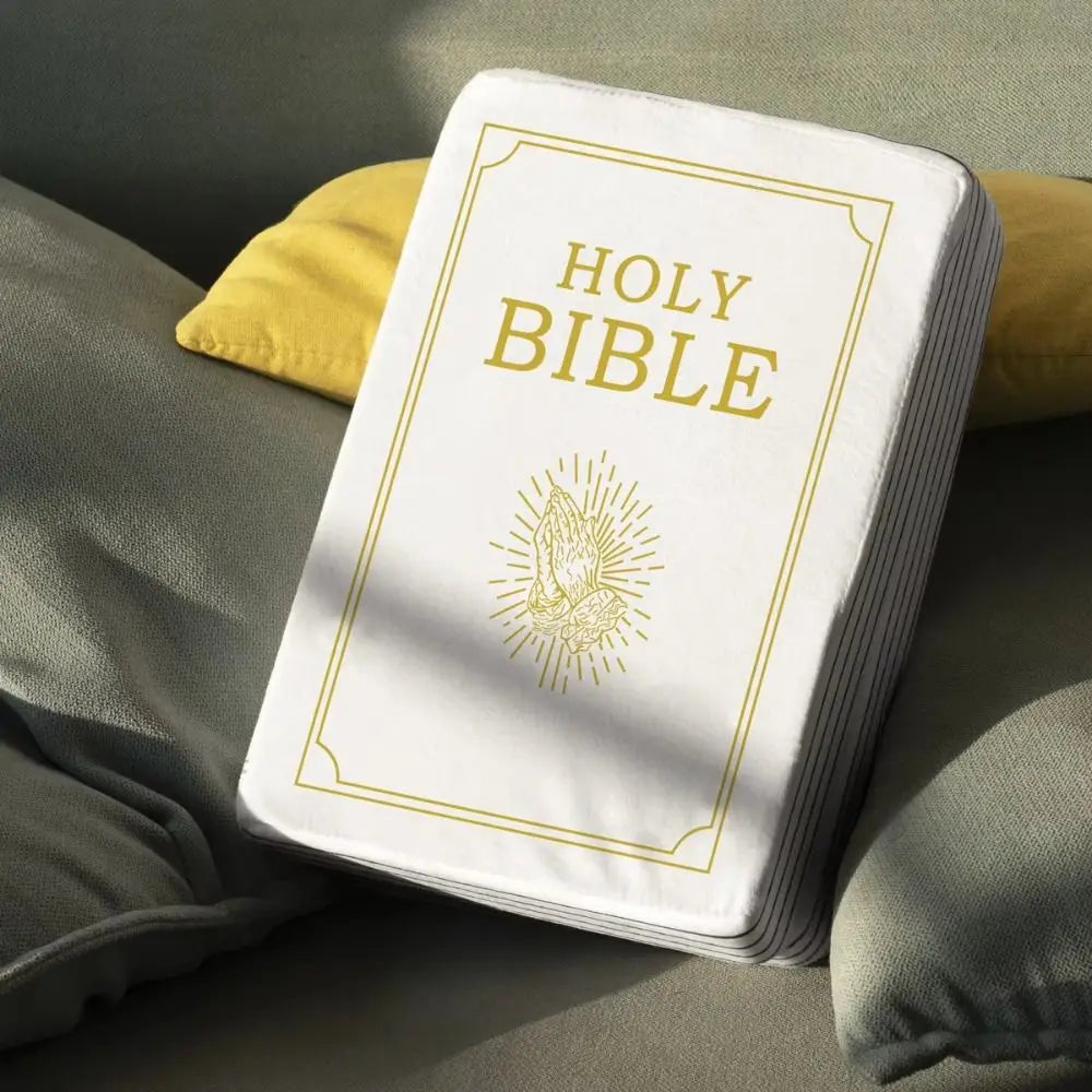 Children Gift Realistic Looking Bible Pillow Sofa Cushion Home Decor Bible Throw Pillow Cutest 33*22cm Bible Cushion