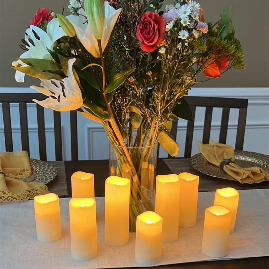 10~1PCS Wholesale LED Candles Flameless Flickering Light Flameless Candle for Christmas Wedding Decor Birthday Party Supplie