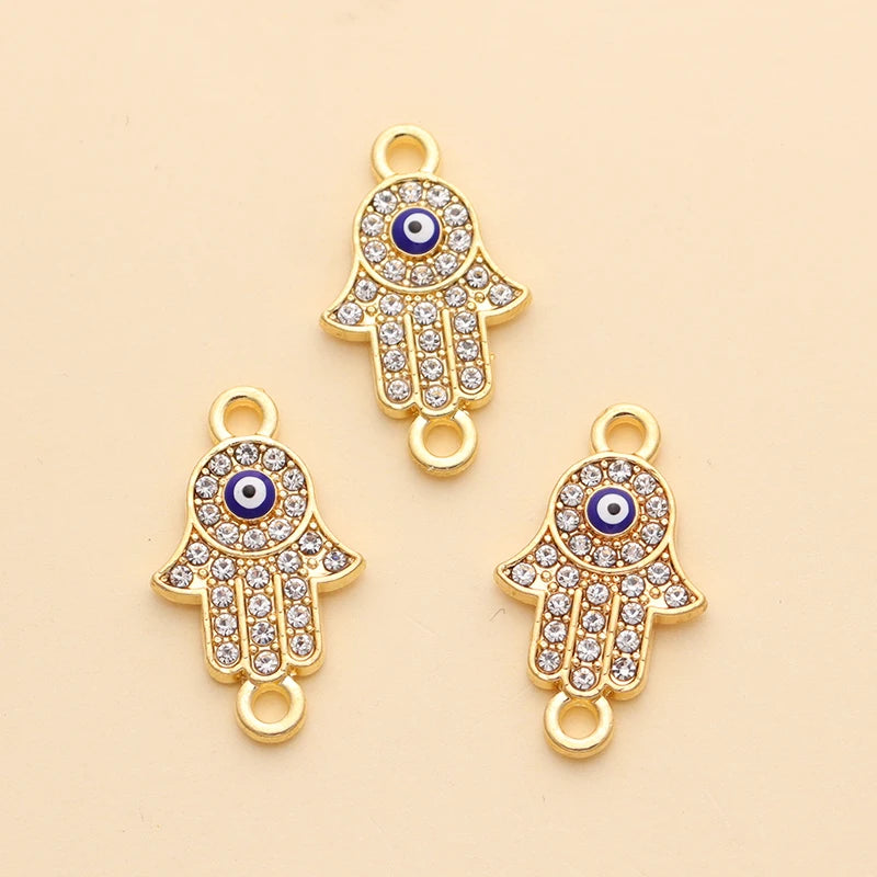 10Pcs Classic Enamel Miraculous Medal Virgin Mary Catholic Holy Charm Gold Plated Pendant Diy Necklace Jewelry Accessories