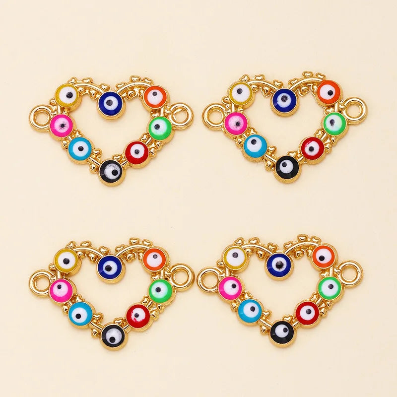 10Pcs Classic Enamel Miraculous Medal Virgin Mary Catholic Holy Charm Gold Plated Pendant Diy Necklace Jewelry Accessories