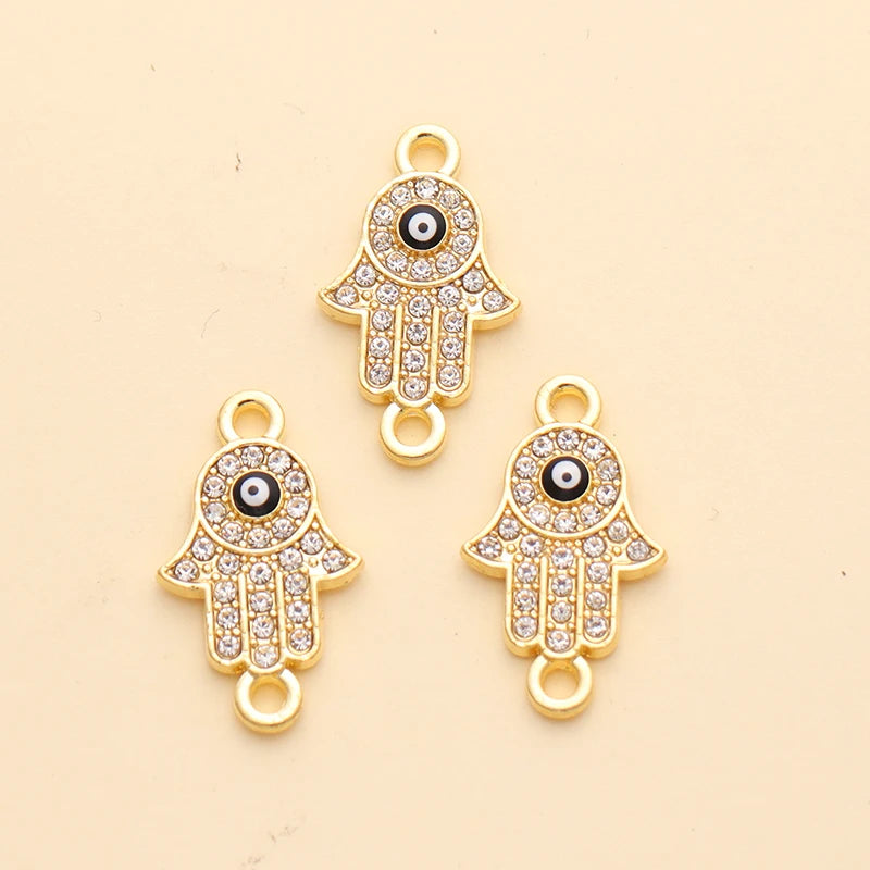 10Pcs Classic Enamel Miraculous Medal Virgin Mary Catholic Holy Charm Gold Plated Pendant Diy Necklace Jewelry Accessories