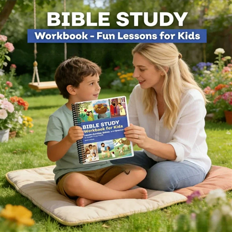 ‌Bible Study Workbook for Kids: A Complete Resource with Lessons, Interactive Activities, Quizzes Questions To Build Faith‌ book