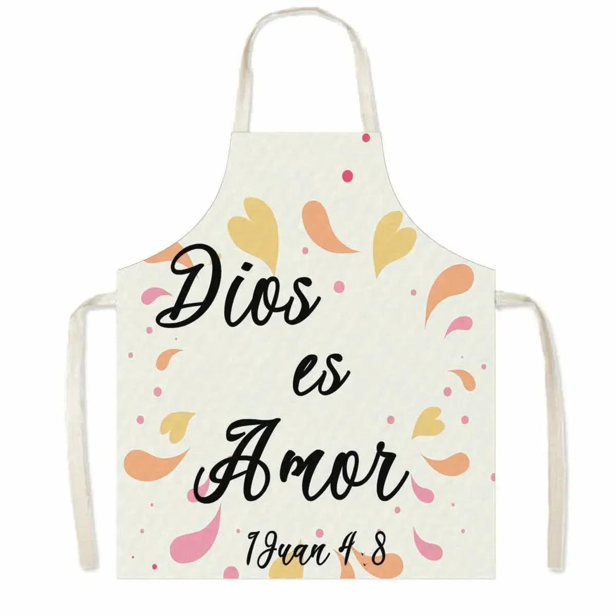 Christian Gift Bible Verse Print Kitchen Apron Women Cooking Apron for Nail Salons BBQ Chef Waiter Home Cleaning Tool Pinafore