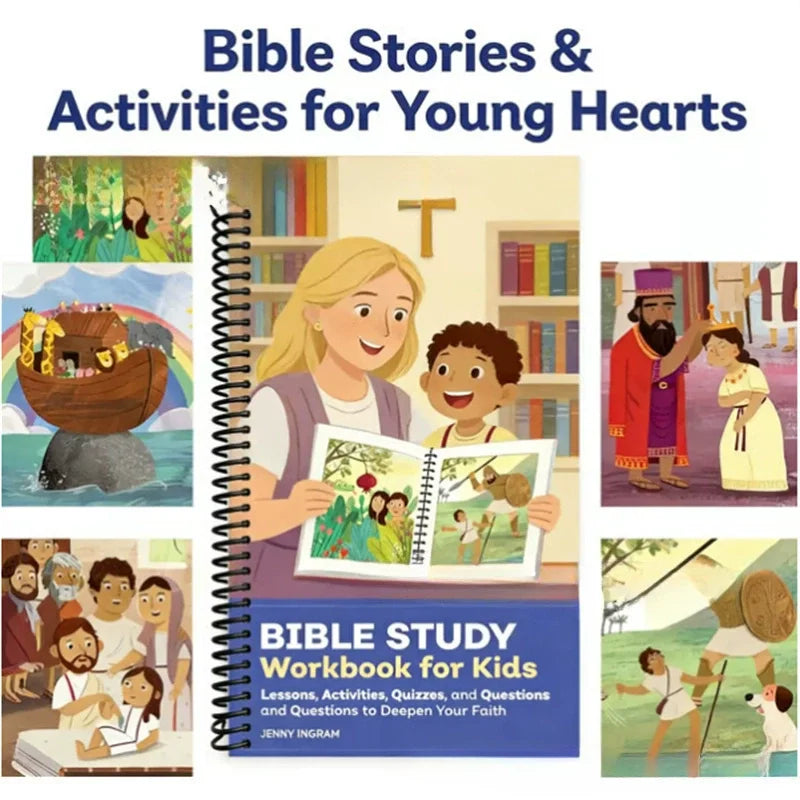 ‌Bible Study Workbook for Kids: A Complete Resource with Lessons, Interactive Activities, Quizzes Questions To Build Faith‌ book