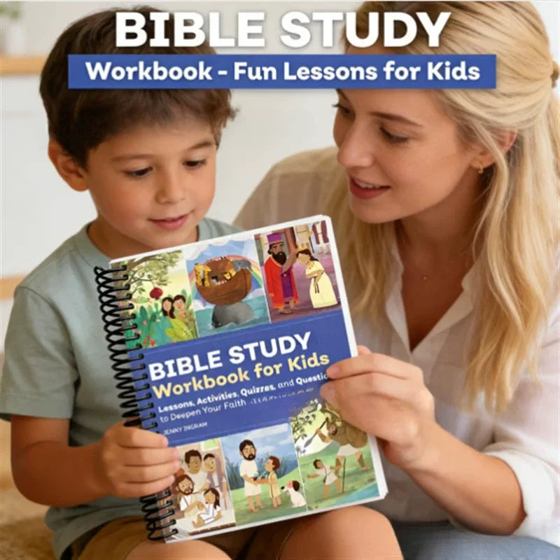 ‌Bible Study Workbook for Kids: A Complete Resource with Lessons, Interactive Activities, Quizzes Questions To Build Faith‌ book