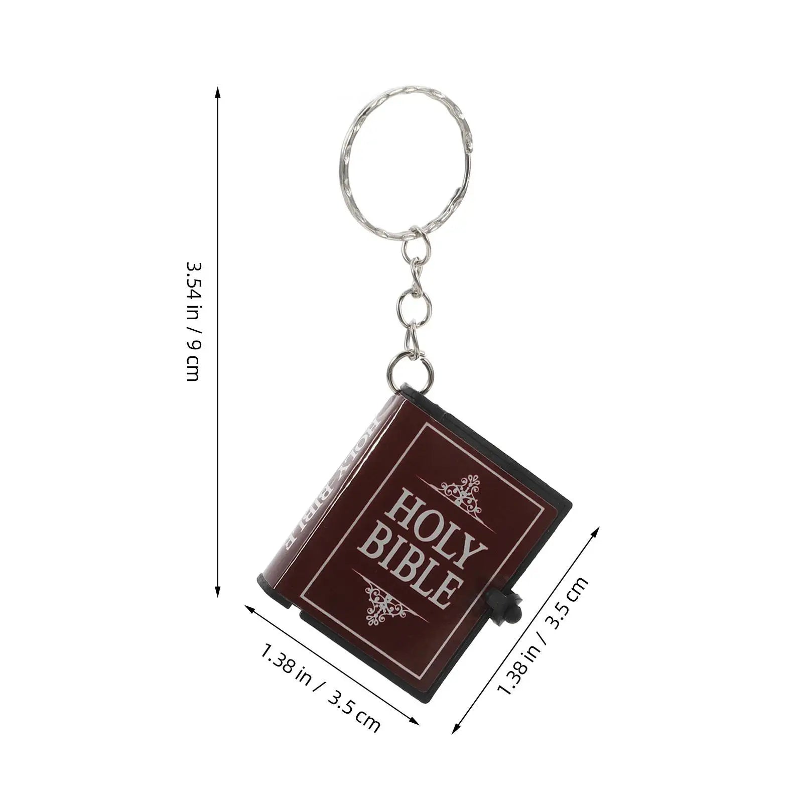 4 Pcs Mini Scripture Keychain Bible Verse Christian Miniature Books Inspirational Keychain Hanging Keychain Book Pendant Keyring