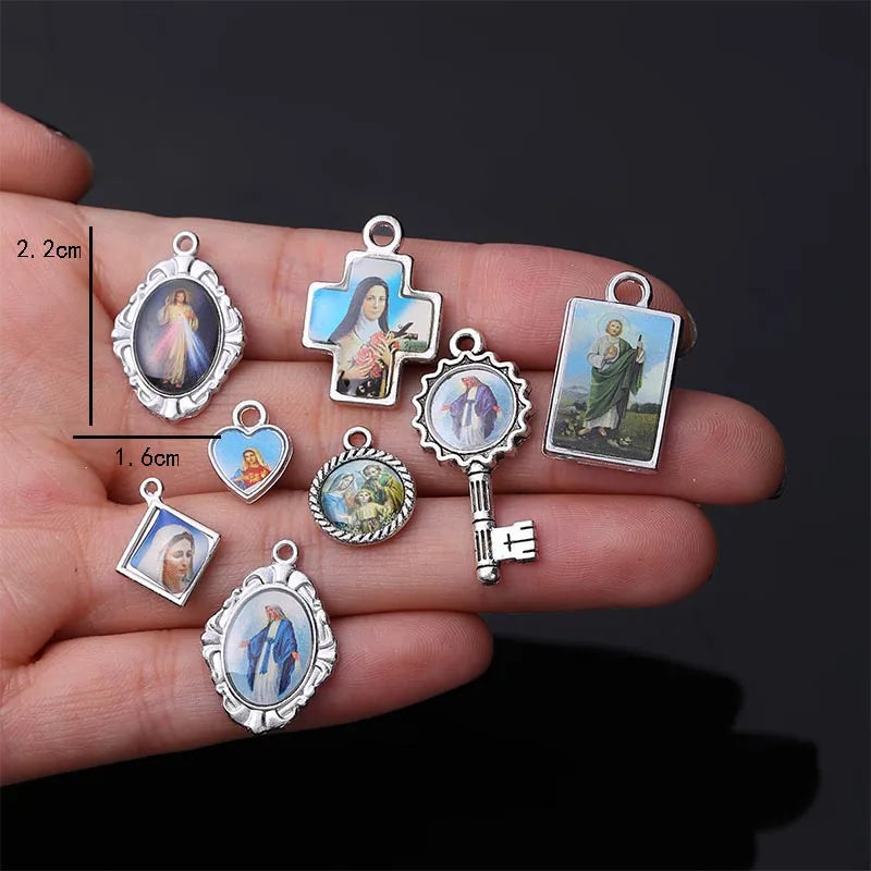 catholic style catholic pendant medal mix icon religious amulet medal