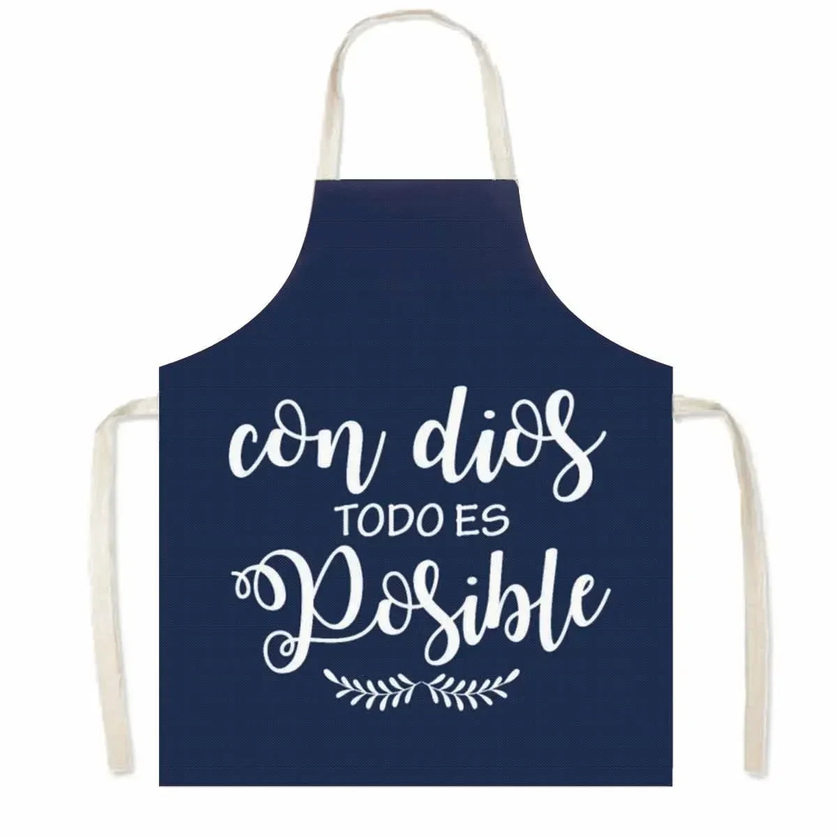 Christian Gift Bible Verse Print Kitchen Apron Women Cooking Apron for Nail Salons BBQ Chef Waiter Home Cleaning Tool Pinafore