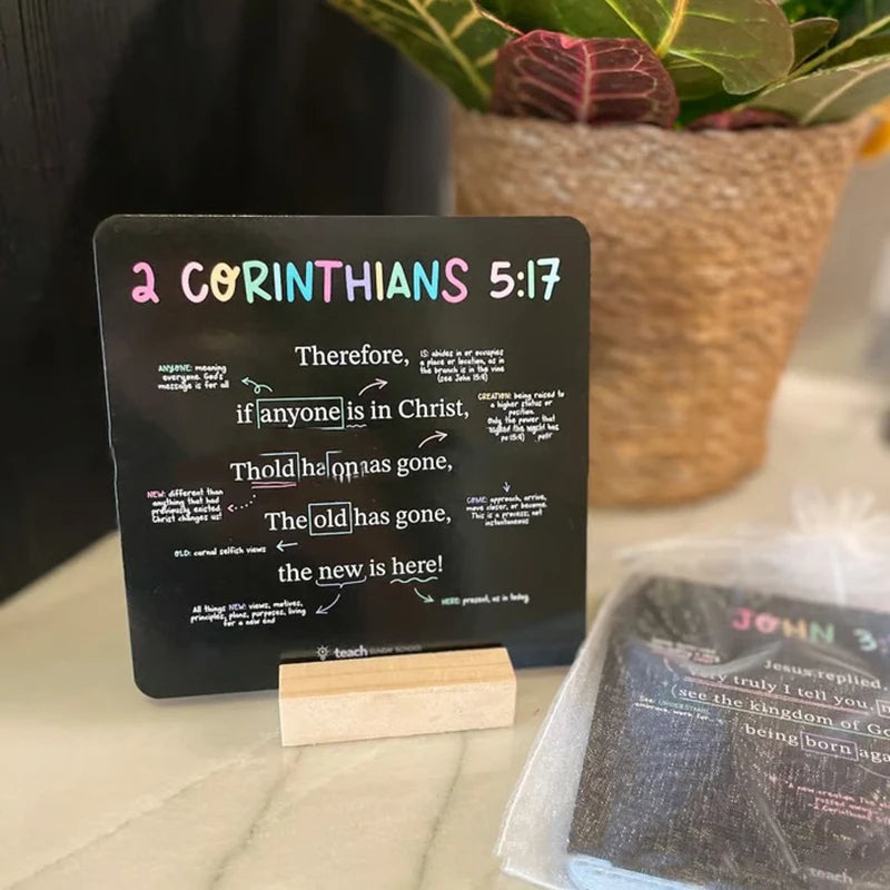 Memory Verse Bible Cards; 50-week Guide for Bible Study and Devotionals; Christian Gifts